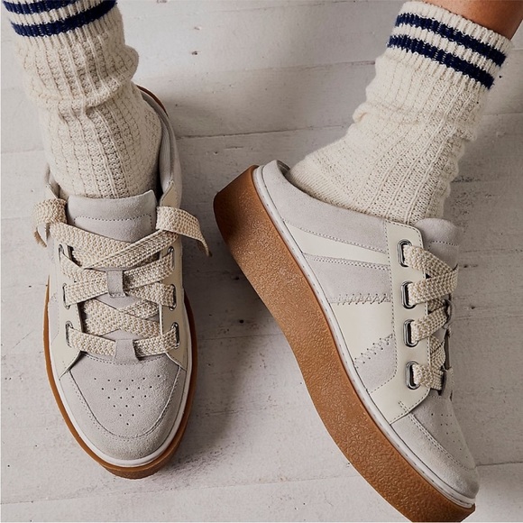 Free People Shoes - Free People Fremont Mule Leather Platform Backless Sneaker